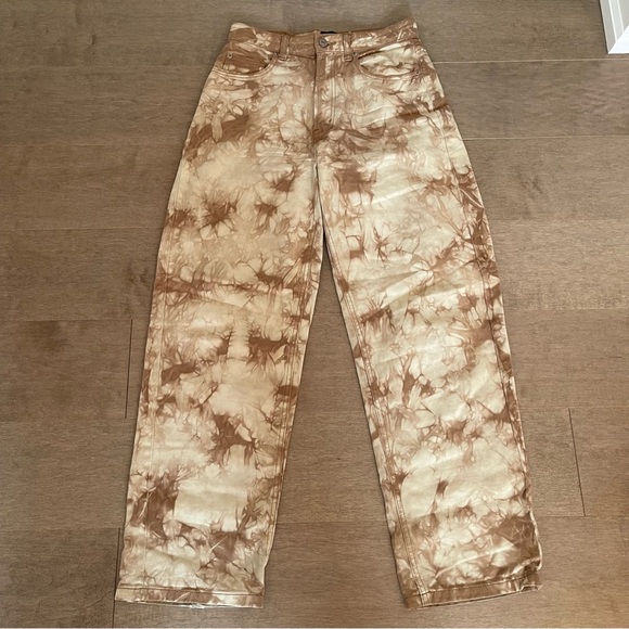 BDG High Rise Baggy Brown Acid Wash Jeans - Picture 3 of 5